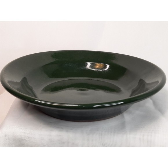 Hand Thrown Green Cheese Bell Dome Butter Dish PINE ISLAND Gray Fox Pottery MN - Picture 7 of 8